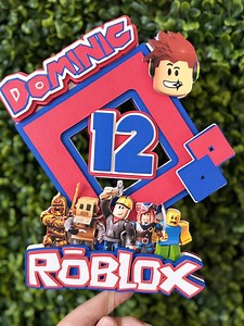 Roblox Birthday Cake Topper, Custom Name & Age Roblox Party Decoration, Gamer Birthday Cake Topper, Roblox Theme Party Decor - Etsy Australia