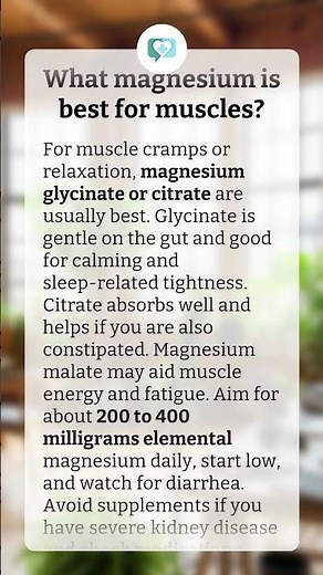 What magnesium is best for muscles?