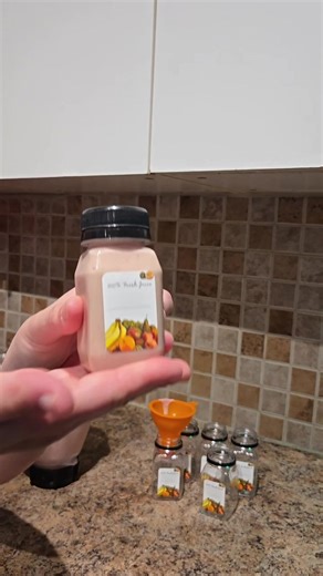 Homemade Danimals-style yogurt cup that your kids are actually going to love! @Erica | Anderson Acres you have the best recipes thank you! • • • BLEND 1 cup plain Greek yogurt, 1 cup milk 3/4 cup frozen strawberries 1 banana 1–2 tbsp honey lychee Splash of vanilla extract • • • #homemade #yogurtonthego #danimals