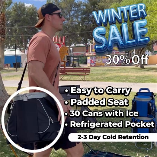 Tired of lugging heavy coolers that barely keep your drinks cold? This cooler-seat combo changes everything. Holds 30 cans with ice. Stays ice cold for 2-3 days Padded seat built in (yes, it's a chair too) Comfy straps-carry it crossbody Tailgates, fishing trips beach day camping - your drinks stay frosty, and your hands stay free EXCLUSIVE WINTER SALE 30% with code HOLIDAY30 | coolestincoolers | Facebook