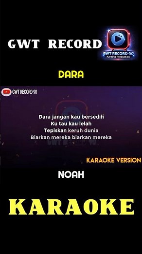 Dara Karaoke - Noah #shorts #karaoke #gwtrecord90