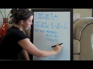 Partial fractions, distinct linear factors, example 2, part 1 of 2 (KristaKingMath)
