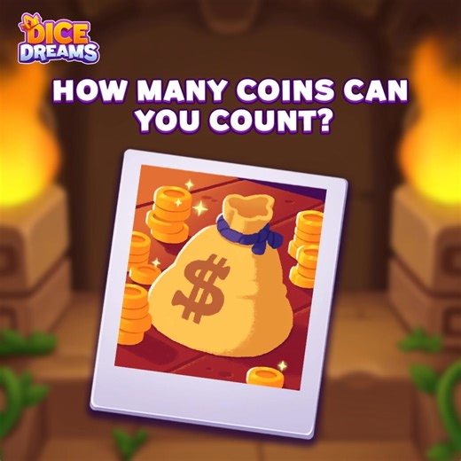 🪙✨ 𝐇𝐨𝐰 𝐦𝐚𝐧𝐲 𝐜𝐨𝐢𝐧𝐬 𝐜𝐚𝐧 𝐘𝐎𝐔 𝐜𝐨𝐮𝐧𝐭? ✨🪙 Look closely at the picture 👀 Count every single coin you can spot around the treasure bag! 💰 Got your number? Drop it in the comments below ⬇️ 🎁 𝐄𝐯𝐞𝐫𝐲𝐨𝐧𝐞 𝐰𝐡𝐨 𝐚𝐧𝐬𝐰𝐞𝐫𝐬 𝐜𝐨𝐫𝐫𝐞𝐜𝐭𝐥𝐲 𝐰𝐢𝐥𝐥 𝐫𝐞𝐜𝐞𝐢𝐯𝐞 𝐚 𝐫𝐞𝐰𝐚𝐫𝐝 𝐢𝐧 𝐭𝐡𝐞𝐢𝐫 𝐃𝐌𝐬! 🎲✨ #CountTheCoins | Dice Dreams