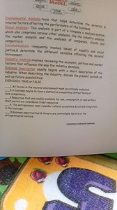 Environmental Analysis-tools that helps determine the external ... | Filo