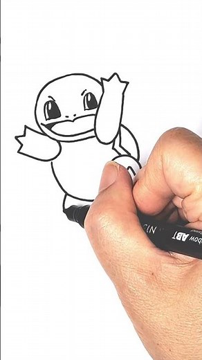 How To Draw Squirtle From Pokemon | Easy For Kids And Toddlers Step By Step