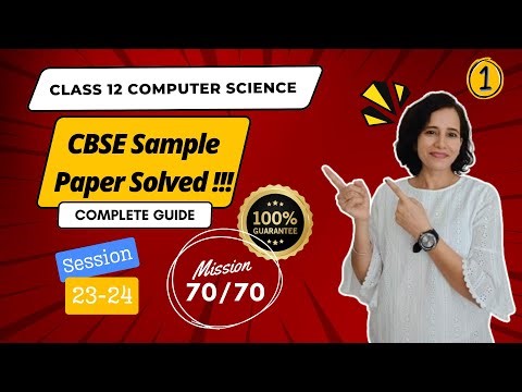 Sample Paper Class 12 Computer Science 23-24 Board Exam | Section A