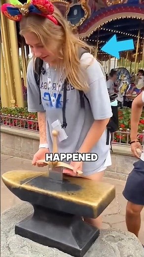 She Pulled The Disney Sword! 😱🗡️
