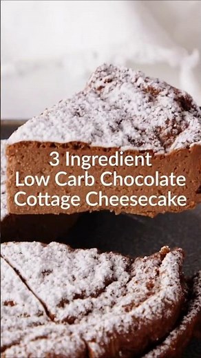 3 Ingredient Chocolate Cottage Cheese Cheesecake