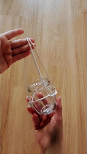 DIY einfache hängende Makramee Blumenampel #makramee #shorts #diy #tutorial