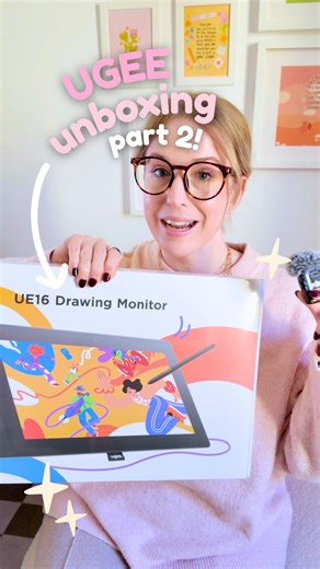 Laura Jones on Instagram: "Let’s unbox the @ugee_official UE16 drawing monitor and take for a little test draw! ✏️✨ I have ALWAYS wanted to try a drawing monitor that allows me to extend my desktop screen so that I can draw directly in my favourite programmes like Adobe Illustrator and Photoshop, so this was SUCH an exciting package to receive! 🥹 I loved how easy it was to set up - you can download the driver directly from the UGEE website, but it’s literally a plug-and-play monitor that will w