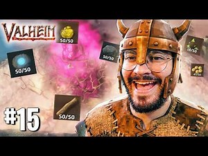 Fiz uma FARM Improvisada de Madeira e Pedra INFINITA! | Valheim com os Amigos #15