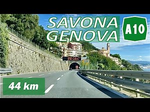 A10 | Driving in ITALY | from SAVONA to GENOA