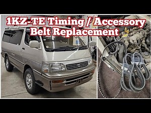 Toyota Hiace Timing Belt Replacement +AC/Alternator Belts (1KZ-TE Turbodiesel)
