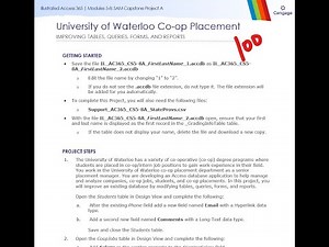 Illustrated Access 365 | Modules 5-8: SAM Capstone Project A