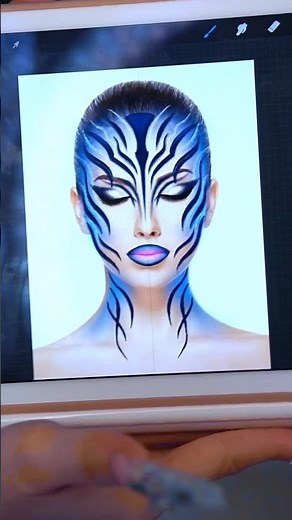 Avatar Make up Tutorial 💙🦋 !!! #makeup #queen #artist #makeupartist #art #nailart #transformation