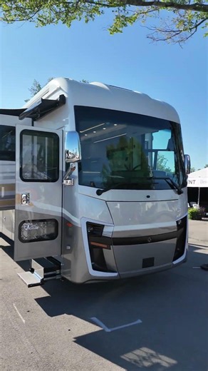 First look at the new Cornerstone outside ‪@NIRVC‬ #tiffinmotorhomes #musiccitymotorhomeexpo