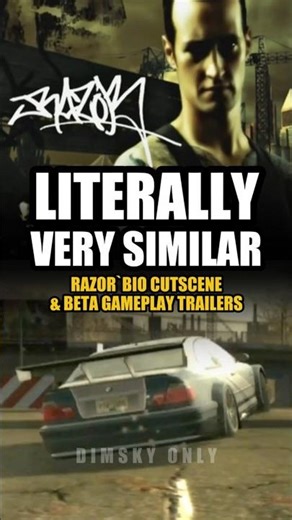 LOOKS VERY SIMILAR! Razor`s Bio Intro & Beta Trailers - NFS Most Wanted🔥 #shorts #nfs #nfsmostwanted