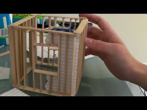 [2/6] How To Build a Popsicle Stick House - Wall Assembly & Drywall