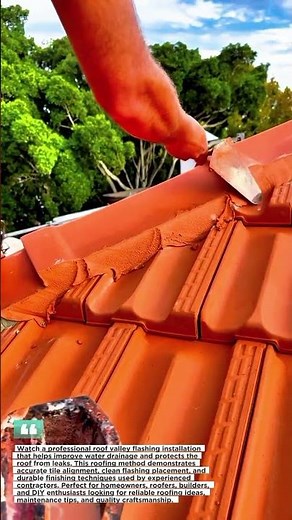 Perfect Roof Valley Flashing Installation Technique #Roofing #Construction #HomeImprovement