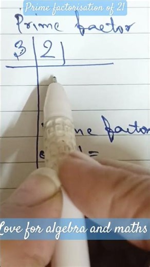 prime factors of 21| prime factorization of 21|gunakkhand gyat Karen|अभाज्य गुणनखंड#shorts#maths #yt