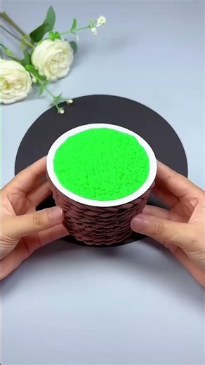 Easy Origami _Teach you how to make a potted plant in 30 seconds #clay #crafts #diy