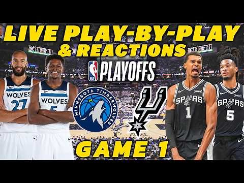 Minnesota Timberwolves vs San Antonio Spurs Game 1 | Live Play-By-Play & Reactions