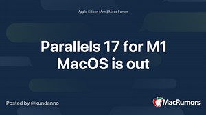 Parallels 17 for M1 MacOS is out
