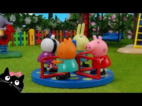 Peppa Pig y sus Amigos van a la Escuela y Juegan en el Parque de Playmobil - Juguetes de Peppa Pig