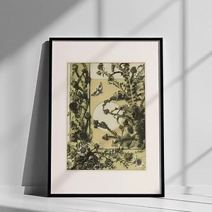 Vintage Martin Gerlach Print, Instant Digital Download Sunflowers & Moth Still Life Art, Printable Modern Eclectic Home Wall Decor - Etsy Canada