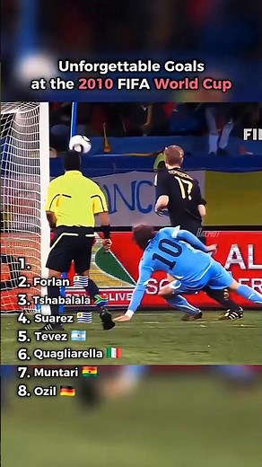 Unforgettable Goals at the 2010 FIFA World Cup