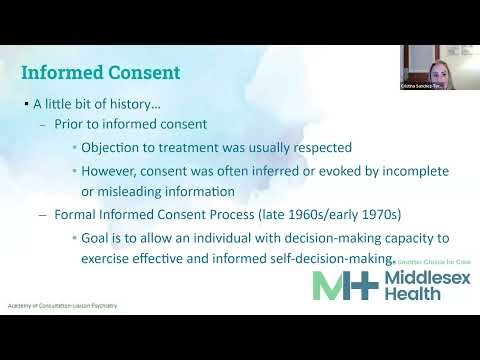 January Clinical Grand Rounds: "The Assessment of Decision-Making Capacity in Adults”