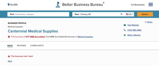 BBB warns about Denver medical supply company