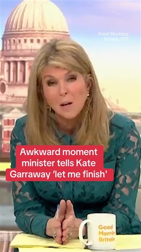Click on the link above for more. Watch the moment a minister told Kate Garraway “let me finish or it’s pointless!” after she repeatedly interrupted him. #KateGarraway #Awkward #News #Politics
