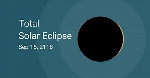 September 15, 2118 Total Solar Eclipse