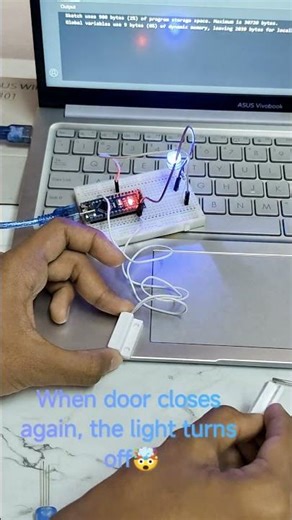 Look what I made with this cheap Reed Switch!! 🔥🤯 #viral #electronic #engineering #arduino