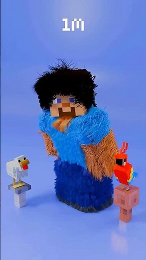 Minecraft Steve Particle Hair Effect – Chapter 4 #minecraft #blender3d #3dart