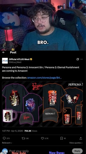 ATLUS is NOT COOL for this... #persona #gaming #streamer #shorts