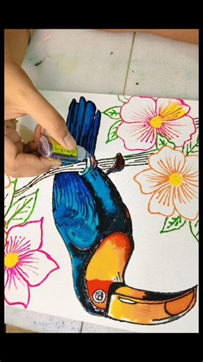 Ek Video Me Do Art | Glass Painting & Tissue Paper Painting ✨2 Painting Ideas | #youtubeshorts