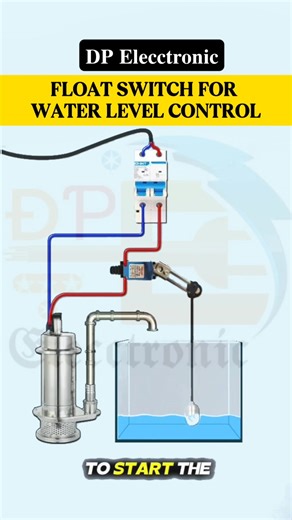 FLOAT SWITCH FOR WATER LEVEL CONTROL.. #DPElecctronic #Elecctronic #Electrical #instagramreels #interiordesign #electricalwork #DPElecctronicfollow | 𝐃𝐏 𝐄𝐥𝐞𝐜𝐜𝐭𝐫𝐨𝐧𝐢𝐜