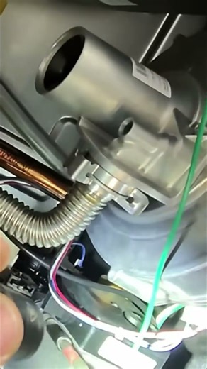 Stuck Bolt Removal: Flashlight Inspection in Heating Unit #shorts