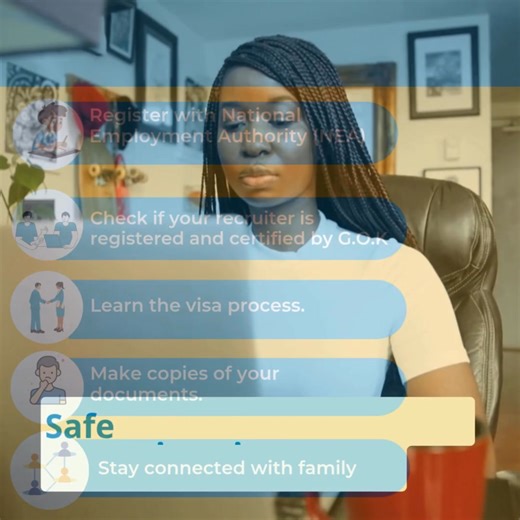 Are you planning to migrate? Here is a safe, legal migration checklist: ✅ Register with the government National Employment Authority (NEA) ✅ Verify your recruiter’s license ✅ Understand visa requirements ✅ Keep documents safe ✅ Stay connected with family Preparation today equals protection of your life and loved ones. Do it informed and avoid irregular migration. | The Migrant Project - Kenya