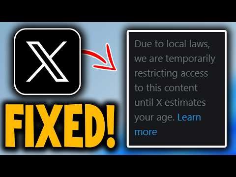 How To Fix Age Restriction On Twitter (X) | Fix Twitter Age Verification Error ✅ - Easy Guide