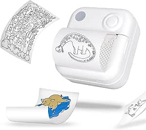 Bluetooth Thermal Label Printer with Tape, Wireless Mini Label Maker，Sticker Printer Machine for Phones, Mini Bluetooth Sticker Maker for Home, Kitchen, School, Office Organization, White