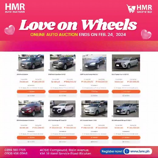14K views · 66 reactions | Act fast! Bid Now! Here’s HMR online auto auction update as of Feb. 23.  Bid on your perfect ride before it’s too late. ⏰ | HMR Auctions - Auto Auction | Facebook
