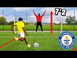 I Took 100 Shots vs World's BIGGEST Keeper & Scored ___ Goals (Football)
