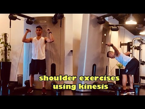 Shoulder exercises using Technogym Kinesis One Machine