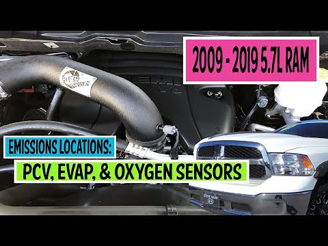⫷ RAM │ 1500 5.7L │ 2009 - 2019 │ Emissions Locations: PCV, EVAP, Oxygen Sensors ⫸