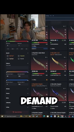 How does Demand Function for CS Skins?