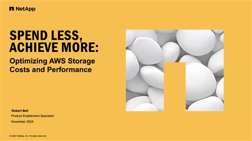 Optimize your cloud bill with smart and cost-effective AWS storage solutions​ | NetApp Video