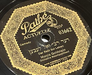 Morris Goldstein - Der Rebi Sol Leben / Sha Sha Der Rebi Geht